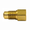 Tectran 47897 Air Brake Air Line Fitting Inverted Flare Fitting - Brass, 5/16 Male, 3/16 Female, Dual Master Cylinder Adapter