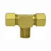 Tectran 72-4A Air Brake Air Line Line Branch / Compression Tee Compression Fitting - Brass, 1/4 in. Tube, 1/8 in. Thread,