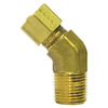 Tectran 74-8C Air Brake Air Line Fitting Compression Fitting - Brass, 1/2 in. Tube, 3/8 in. Thread, 45 deg. Elbow