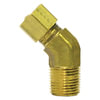 Tectran 74-8D Air Brake Air Line Fitting Compression Fitting - Brass, 1/2 in. Tube, 1/2 in. Thread, 45 deg. Elbow