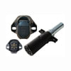 Tectran 670P-75 Trailer Power Cable Plug and Receptacle Socket Kit Trailer Receptacle Socket - 7-Way, Bull Nose, Poly,