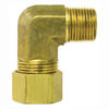 Tectran 69-12D Male Elbow Fitting Compression Fitting - Brass, 3/4 - in. Tube, 1/2 - in. Thread, Male Elbow