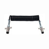 Tectran 7R6082M Trailer Power Cable 8 ft. 6/14 GA 4-Way RV Powercoil with Buffalo Plug Design and Spring Guards