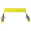 Tectran 7ATG522EW Trailer Power Cable Trailer Power Cable - 15, ft. 7-Way, Powercoil, Auxiliary, Yellow, WeatherSeal