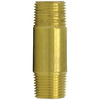 Tectran 88108 Air Brake Pipe Nipple Brass Long Nipple Pipe Fitting with 1/4 in. Pipe Thread and 2 in. Length