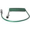 Tectran 7ATG612MW Trailer Power Cable 20 ft. Green ABS Duty Powercoil, 72” x 12” Leads, 2 Plugs with WeatherSeal™