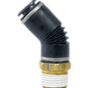 Tectran QL1374-4A Male Elbow Fitting DOT 45-Deg Male Elbow Push-Lock Swivel Composite Fitting, 1/4" Tube Size, 1/8" Pipe