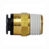 Tectran QL1368-8D Air Brake Air Line Fitting DOT Male Push-Lock Composite Connector Fitting, 1/2" Tube Size, 1/2" Pipe Thread