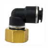 QL1370-6B by TECTRAN - DOT 90-Deg Female Elbow Push-Lock Swivel Composite Fitting, 3/8" Tube Size, 1/4" Pipe Thread
