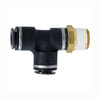 Tectran QL1371-6C Air Brake Air Line Tee Air Brake Air Line Thread Run Tee - 3/8 in. Tube, Swivel Composite Push-Lock