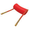 16215RV by TECTRAN - 1/2" V-Line Red Aircoil with Spring Guards, 1/2 in. Tube OD, 15 ft. Long, 12" Leads