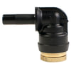 Tectran QS69-6C Air Brake Air Line Fitting Push Lock Standpipe with 90-Deg Elbow, Brass, 3/8" x 3/8" Tube Size