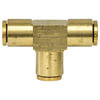 Tectran PL1364-8 Air Brake Air Line Tee Air Brake Air Line Union - Brass, 1/2 in. Tube Size, Push-Lock