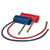 Tectran 1615LRV Air Brake Hose 15 ft. Red V-Line Aircoil with 1/2" LIFESwivel Tractor Fitting, 12" x 12" Leads