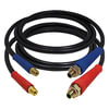 Tectran 17910H Air Brake Hose Set 10 ft. Black Rubber Air Line Jumper Hose Assembly Set with Red and Blue FLEXGrip-HD®