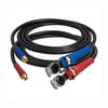 17912GH by TECTRAN - Black Air Brake Hose Set, 12 ft. Long, with Red and Blue FLEXGrip-HD and Aluminum Gladhands