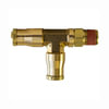 Tectran PL1371-4B Air Brake Air Line Fitting Air Brake Air Line Thread Run Tee - Brass, 1/4 in. Tube, 1/4 in. Thread, Swivel