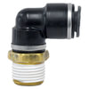 Tectran QL136912E Male Elbow Fitting DOT 90-Deg Male Elbow Push-Lock Swivel Composite Fitting, 3/4" Tube Size, 3/4" Pipe