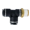 Tectran QL137110D Air Brake Air Line Tee Air Brake Air Line Thread Run Tee - 5/8 in. Tube, Swivel Composite Push-Lock