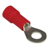 Tectran TR25 Ring Terminal Ring Terminal - Red, 22-18, Wire Gauge, 1/4 inches, Stud, Vinyl