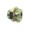 Tectran 84186 Air Brake Frame Coupling Steel Bulkhead Female to Female Frame Fitting, 1/2-14 NPT x 3/8-18 NPT, 1.5" OAL