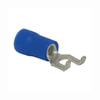 Tectran TBFS6 Spade Terminal Spade Terminal - Blue, 16-14 Wire Gauge, #6 Stud, Vinyl, Flanged