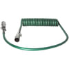 Tectran 37074 Trailer Power Cable 15 ft. Green ABS Duty Powercoil, 12" x 12" Leads, 2 Plugs with WeatherSeal™