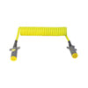 Tectran 37078 Trailer Power Cable 15 ft. Yellow ABS Auxiliary Powercoil Cable, 48” x 12” Leads, Die-Cast Plugs with