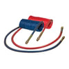 Tectran 23200 Air Brake Hose Assembly 12 ft. Red V-Line Aircoil with 1/2" LIFESwivel Tractor Fitting, 12" x 12" Leads