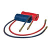 Tectran 23203 Air Brake Hose Assembly 15 ft. Red V-Line Aircoil with 1/2" LIFESwivel Tractor Fitting, 12" x 12" Leads