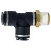 Tectran 87582 Air Brake Air Line Thread Run Tee D.O.T. Composite Push Lock Fittings - Nylon Tubing (Part Number: QL1371-6C)