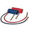Tectran 23205 Air Brake Hose Assembly 15 ft. Blue V-Line Aircoil with 1/2" LIFESwivel Tractor Fitting, 40" x 12" Leads