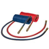 Tectran 23206 Air Brake Hose Assembly 15 ft. Red V-Line Aircoil with 1/2" LIFESwivel Tractor Fitting, 40" x 12" Leads