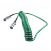 Tectran 37093 Trailer Power Cable 20 ft. Green ABS Duty Powercoil, 48” x 12” Leads, 2 Plugs with WeatherSeal™