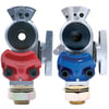 16232 by TECTRAN - Knob Style Red Emergency Shutoff Gladhand with Bulkhead Fitting, 3/8" Nylon Tubing