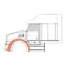 Freightliner 22-74697-009 Fender Decal Fender Decal - Flat Black Vinyl