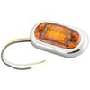 Grote 450035 Side Marker Light 2 1/2" Oval LED Clearance Marker Lights, w/ Chrome Bezel