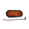 Grote 52573 Brake / Tail / Turn Signal Light Torsion Mount III Oval Stop Tail Turn Light, Front Park, Female Pin, Yellow Turn