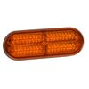 Grote 78193 Emergency Warning Light 6" Oval LED Strobe Lights with S-Link Synchronization, Amber, 12V/24V