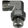 Gates G60810-1010 Hydraulic Coupling / Adapter Male Flat-Face O-Ring to Male O-Ring Boss - 90 (SAE to SAE)