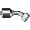 Gates G25831-1212 Hydraulic Coupling / Adapter Female British Standard Parallel Pipe O-Ring Swivel - 45 Bent Tube (MegaCrimp)