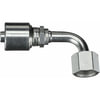 Gates G25913-1010 Hydraulic Coupling / Adapter Female Komatsu Style Japanese Metric Swivel - 90 Bent Tube (MegaCrimp)