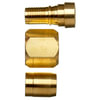 Gates G40170-0505B Hydraulic Coupling / Adapter Dual Seat Female JIC 37/SAE 45 Flare Swivel - Brass (C14)