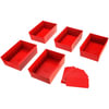 Gates 78195 Bin Boxes Industrial Storage Bin - Red, 7" Width, 9 Dividers
