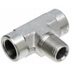 Gates G60183-2020 Hydraulic Coupling / Adapter Female Pipe NPTF on Run to Male Pipe NPTF - Tee (SAE to SAE)