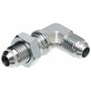 Gates G60447-1010 Hydraulic Coupling / Adapter Male JIC 37 Flare to Male JIC 37 Flare Bulkhead - 90 (SAE to SAE)