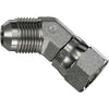 Gates G60424-0404 Hydraulic Coupling / Adapter Male JIC 37 Flare to Female JIC 37 Flare Swivel - 45 (SAE to SAE)