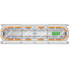 ECCO 27-00009-E Light Bar 27 Series LED Mini Bar - 52 in., 16 LED, Built-In 6 Head LED Safety Director