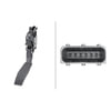 HELLA 009765711 Accelerator Pedal Sensor Accelerator Pedal Sensor