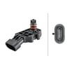 HELLA 358152121 Turbocharger Boost Sensor Sensor, boost pressure - 4-pin connector - Bolted